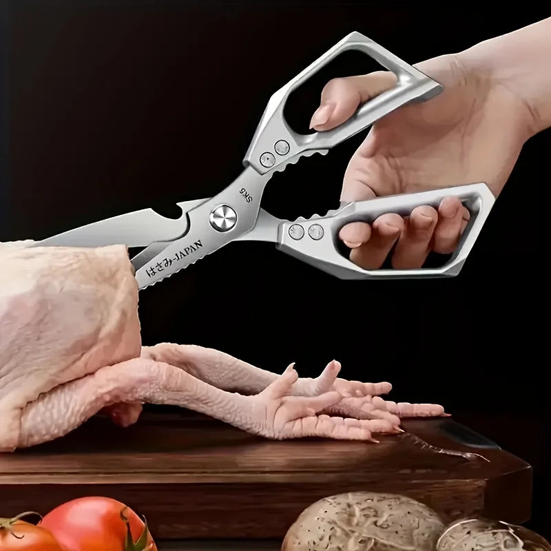 Stainless Steel Kitchen Shears for Meat Fish & Poultry - Lightweight & Durable