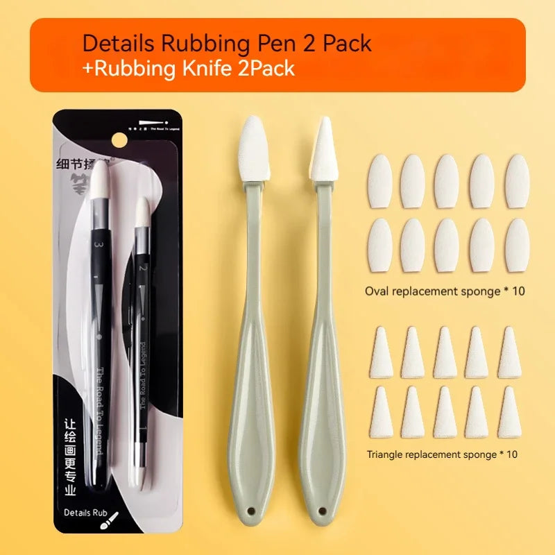 Artist Blending Pen Washable Sketch Rubbing Sponge Brush for Drawing & Correction