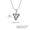 Men's Water-Resistant Moonstone Necklace with Celtic Knot Pendant, Vintage Jewelry Gift