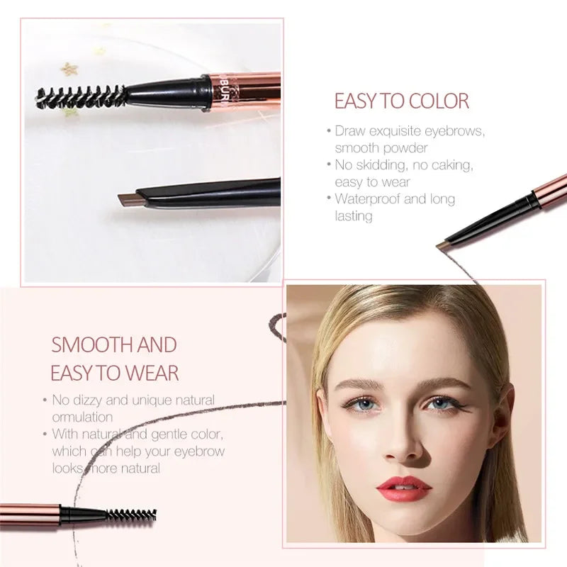 Waterproof Long Lasting Eyebrow Pencil with Precise Definer - 6 Colors