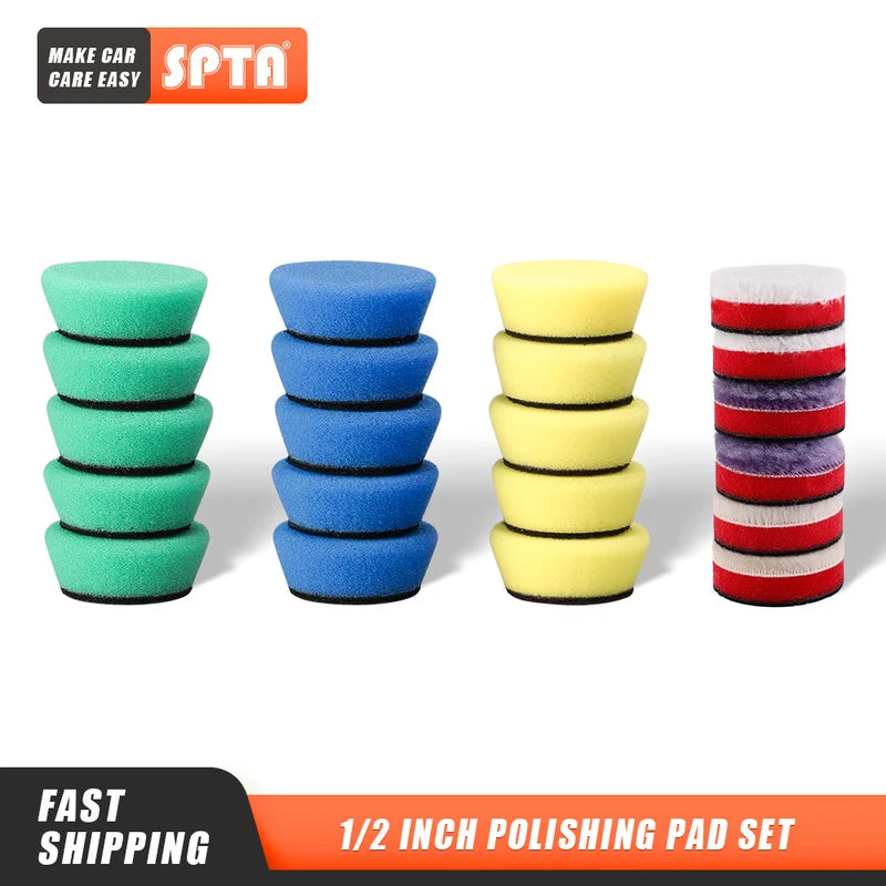 Polishing Buffing Pad Kit for 12V Cordless Machines, 1.5 & 2 Inch Sizes
