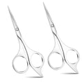 Stainless Steel Pointed Beard & Eyebrow Scissors - Sharp Makeup & Haircut Tools