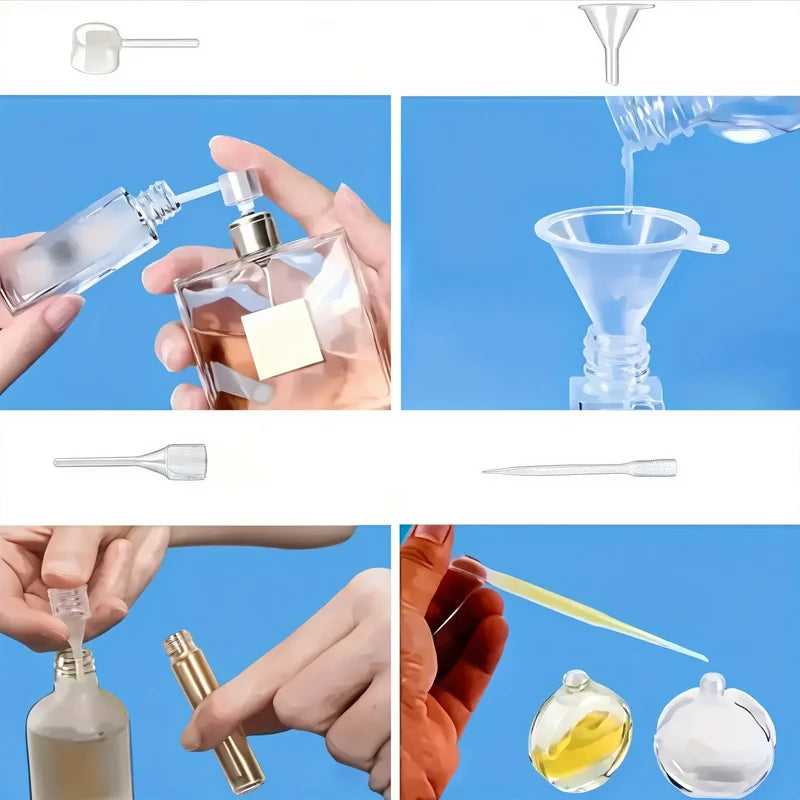 10-Piece Perfume Filling Tool Set Syringe Funnel Dropper Pump Extractor