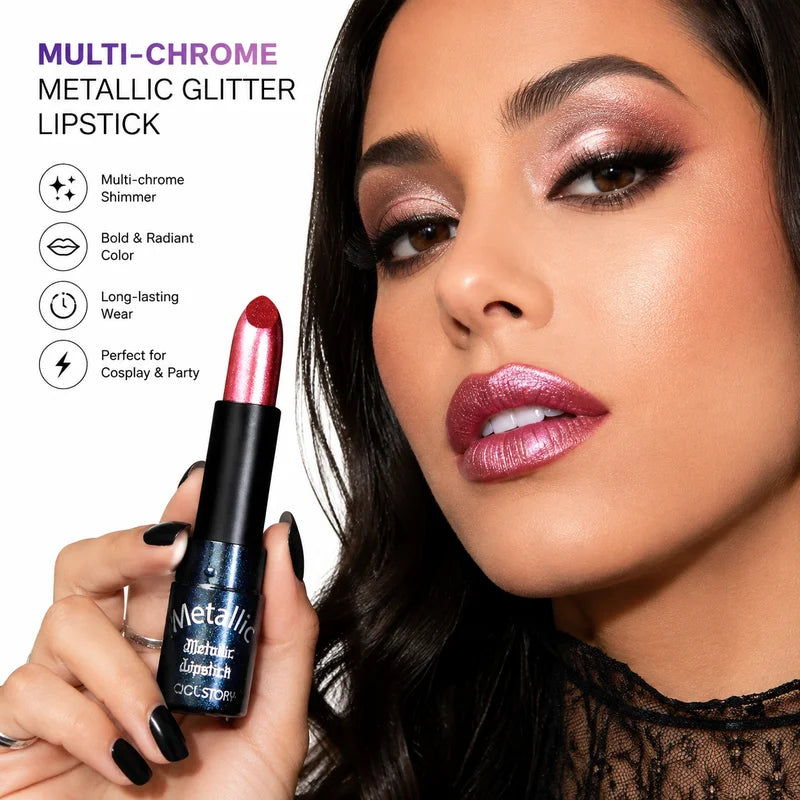 Liquid Lipstick with Glitter and Shimmer - Long Lasting, Non-Sticky Lip Makeup