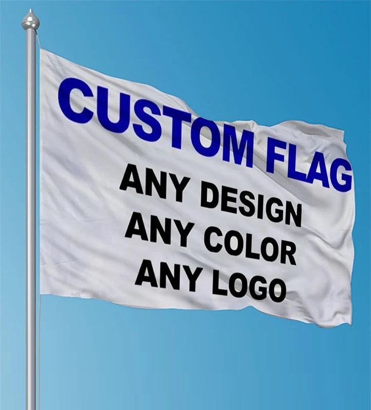 Outdoor Custom Printed Flag 60x90cm & 90x150cm with Brass Grommets & Shaft Cover