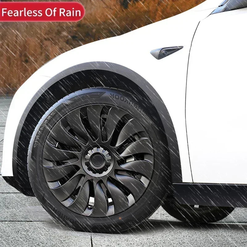 Tesla Model Y 19 Inch Wheel Hub Caps Set - Performance Rim Covers, Multiple Colors