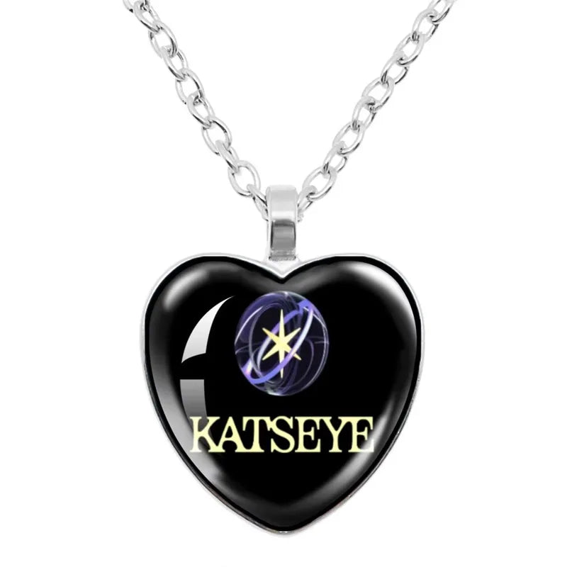 Heart-Shaped Pendant Necklace with Cross-Border Girl Group Style Chain – Gift for Fans