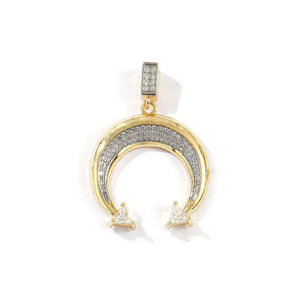 Gold Plated Geometric Star Moon Pendant Charm for DIY Necklace Jewelry Findings