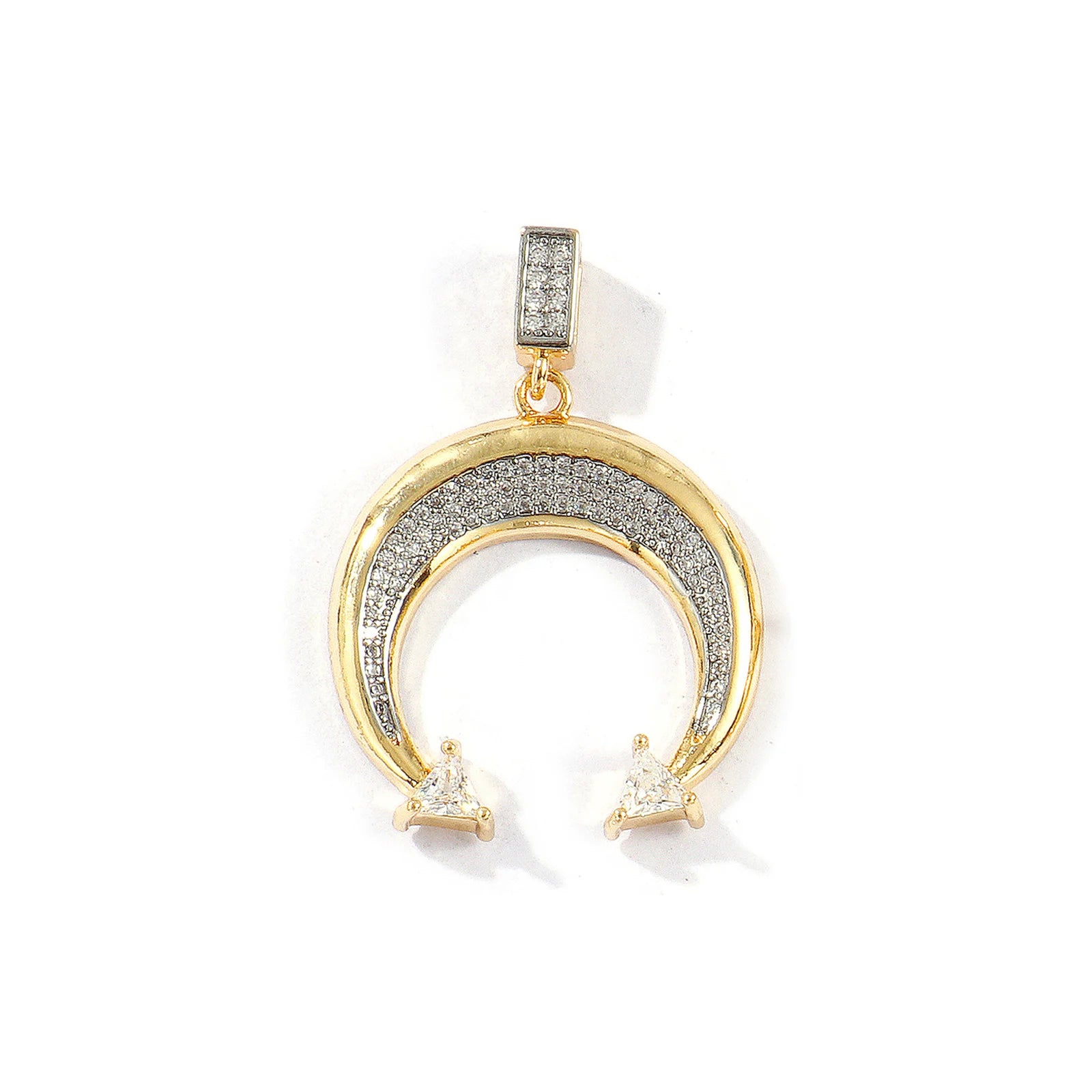 Gold Plated Geometric Star Moon Pendant Charm for DIY Necklace Jewelry Findings