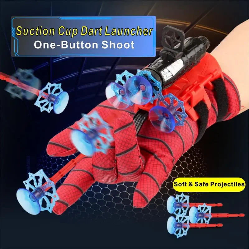 Children's Spider Web Shooter Toy Set with Gloves for Superhero Role Play