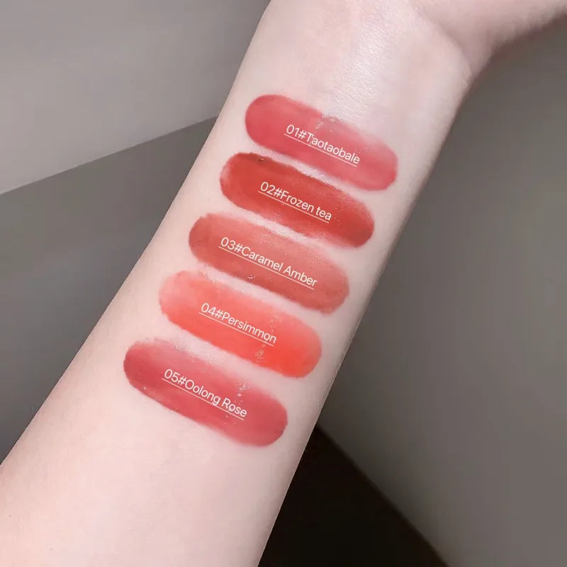 Heart Shape Water Light Lip Gloss Mirror Pendant Hydrating Lipstick