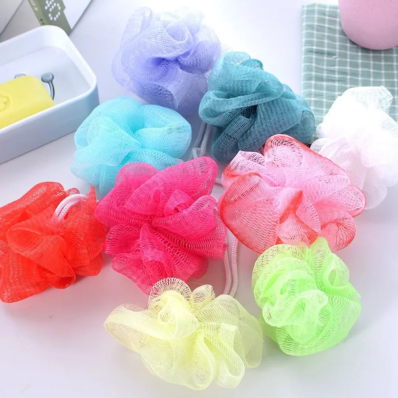 10Pcs Bath Shower Loofah Sponge Set - Colorful Mesh Body Wash Exfoliators