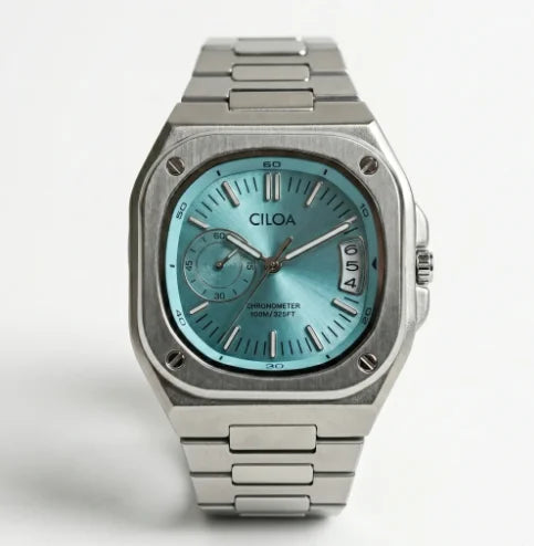 Men's Sports Wristwatch with Rubber Strap and Plastic Case