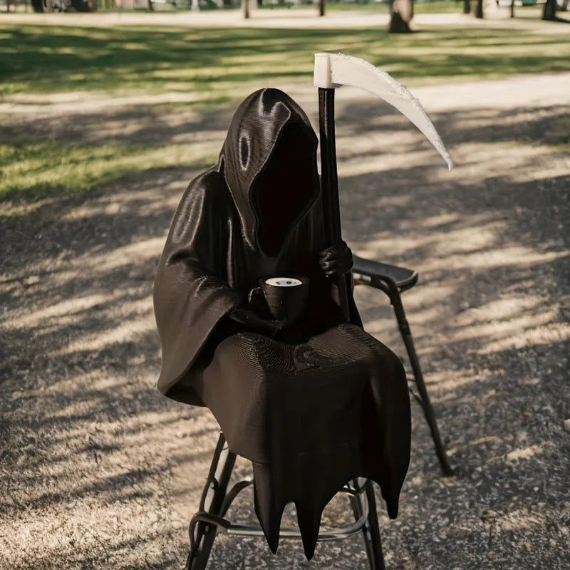 Gothic Death Statue - Dark Knight Halloween Holiday Decor