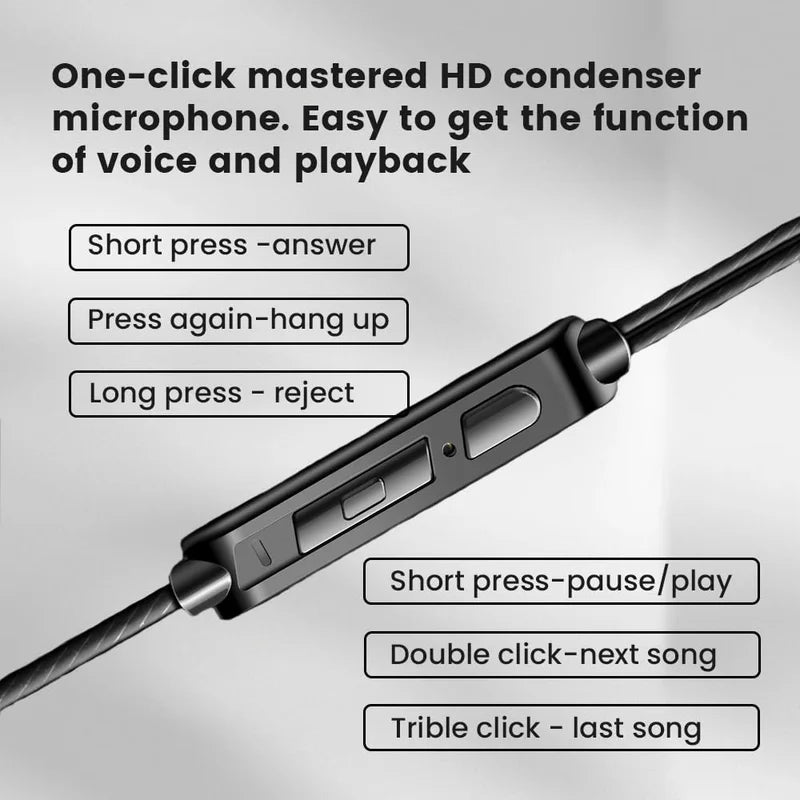 AK6 Gaming Earbuds with Mic in-Ear Headphones Stereo Bass Noise Canceling Sport Earphones