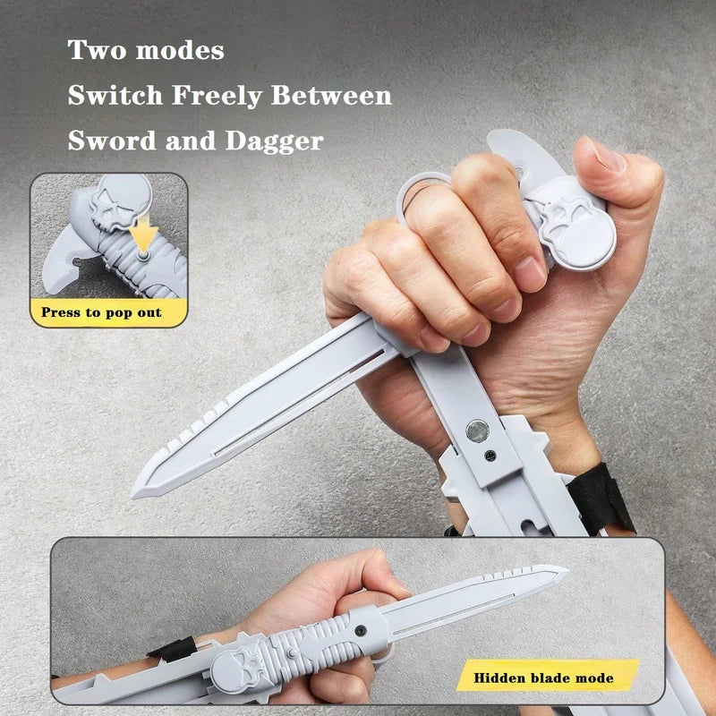 Retractable Sword Toy for Cosplay and Interactive Play - Safety Certified Plastic Toy Sword