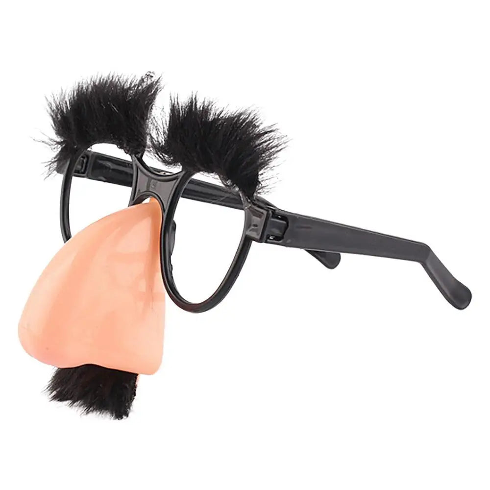 Funny Disguise Party Glasses with Big Nose Mustache & Eyebrows - Novelty Photo Props