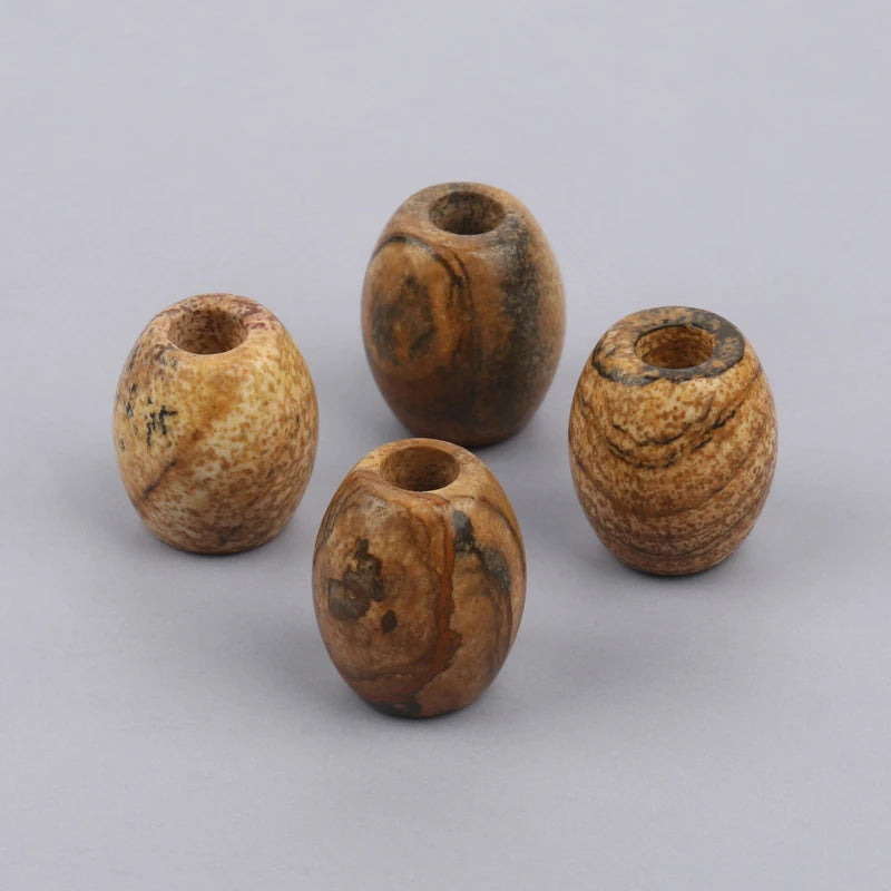 Natural Stone Beads - Turquoise, Jasper, Opal, Wood - Oval Shape Loose Beads for Jewelry Making
