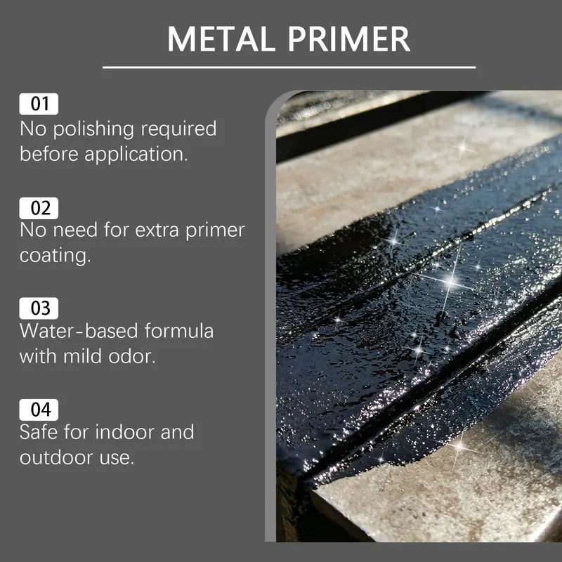 Anti-Rust Metal Primer for Iron Gates & Steel Railings - High Adhesion Outdoor Paint