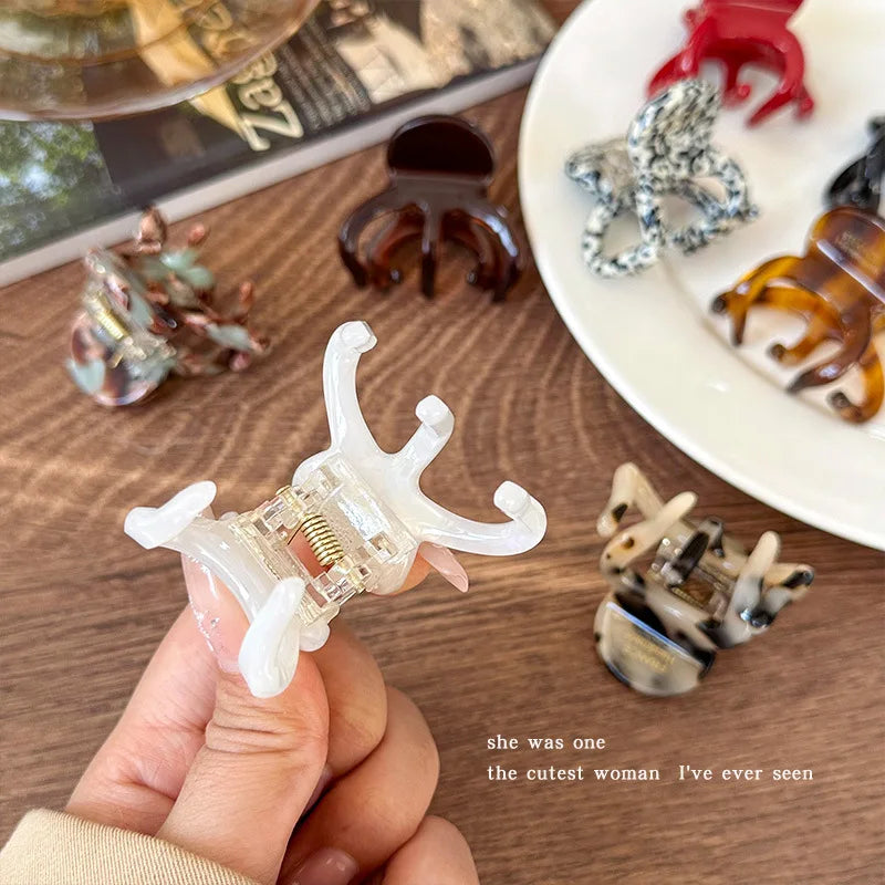 Elegant Retro French Hair Claw Clips for Women - High Ponytail Holders