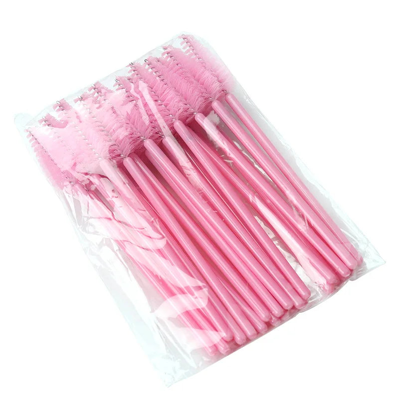 25PCS Eyelash & Eyebrow Makeup Brush Set - Micro Brushes & Mascara Wands