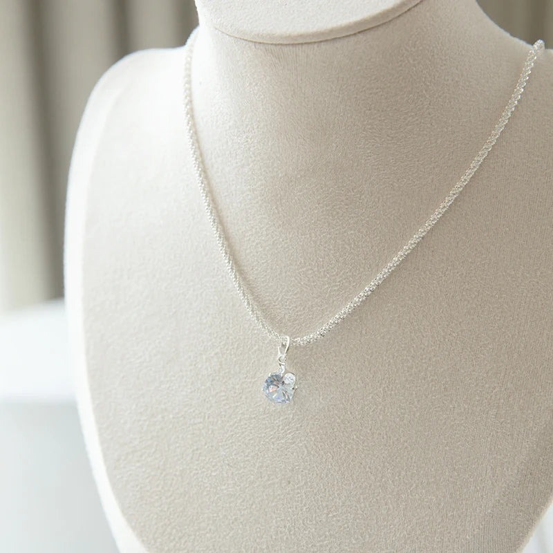 Sterling Silver Plated Necklace with AAA Zircon Clavicle Chain for Women - Wedding Jewelry