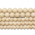 Natural White Jasper Round Beads for Jewelry Making 15 Inch Strand Multiple Sizes