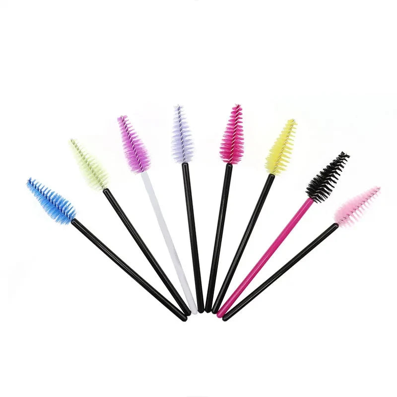 25PCS Eyelash & Eyebrow Makeup Brush Set - Micro Brushes & Mascara Wands