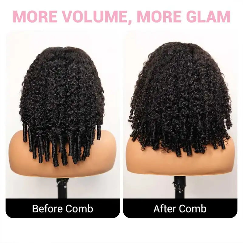 250% Density Burmese Curly Human Hair Wig 13x4 HD Transparent Lace Frontal 28 Inch