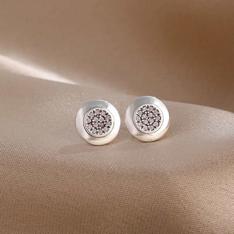 Women's Square Sparkle Halo Earrings - Blue Tiki Jewelry Party Gift