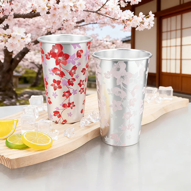 Color Changing Aluminum Beer Cup - Cold Drink & Juice Tumbler for Outdoor & Home Use