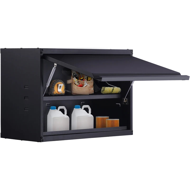 Wall-Mounted Metal Storage Cabinet 120lbs per Shelf Garage Office Organizer