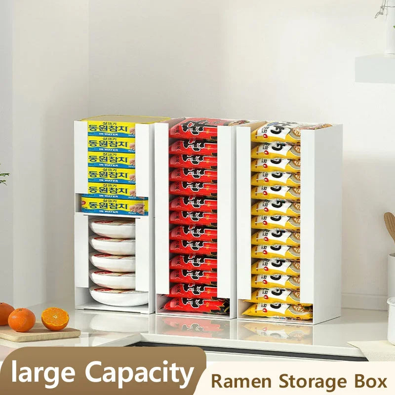 Multi-Functional Instant Noodle Storage Box for Kitchen Pantry Organizer