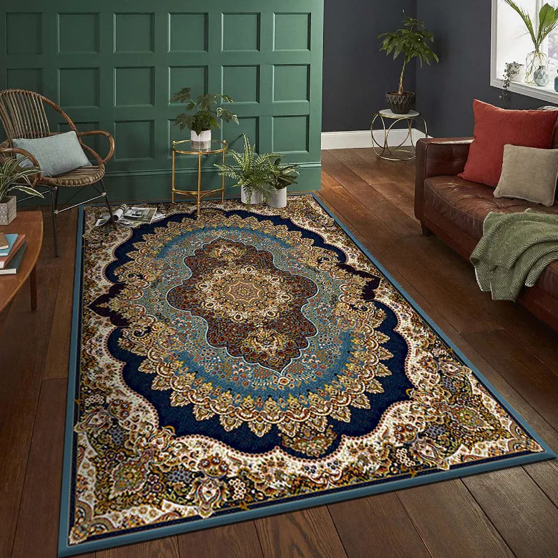 Velvet Persian Rug 40x60cm Exotic Living Room Carpet Home Bedroom Decor