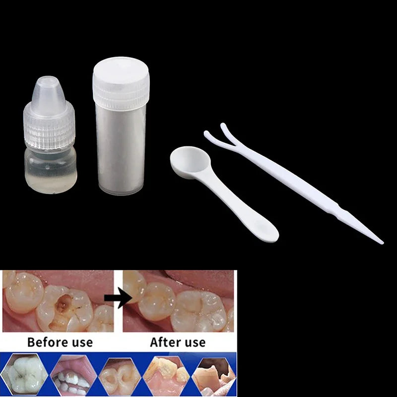 Halloween Fake Teeth Denture Glue Set - Vampire Costume Repair Kit