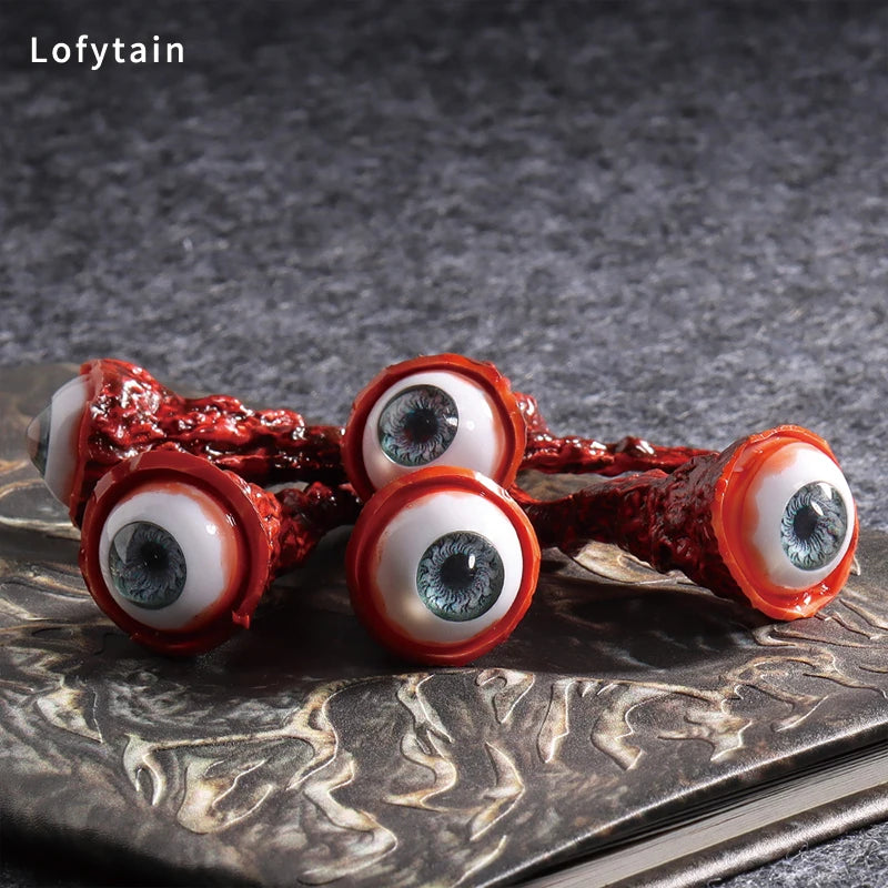 Halloween Ripped Out Eyeball Horror Prop Realistic Bloody Scary Decor Costume Accessory
