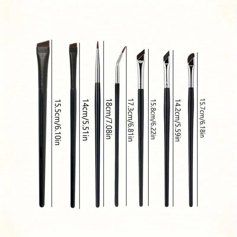7pcs Eye Makeup Brush Set - Eyeliner, Eyeshadow, Eyebrow Tools