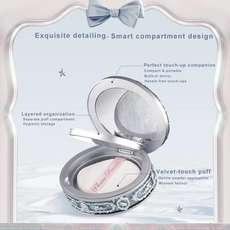 Long Lasting Matte Finish Face Powder - Oil Control Full Coverage Makeup