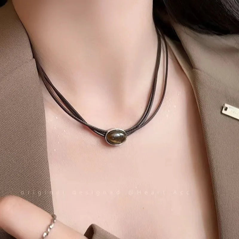 Delicate Flower Charm Necklace with Adjustable Knot Resin Pendant for Weddings