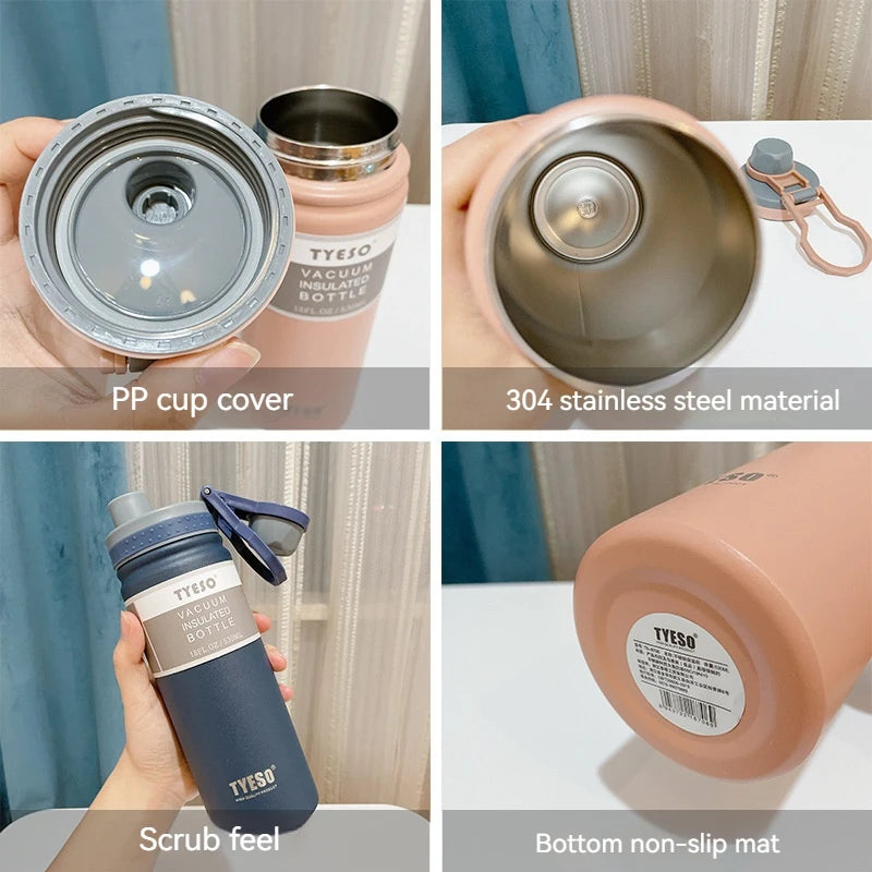 Insulated Stainless Steel Travel Water Bottle - Hot & Cold Drink Thermos Mug