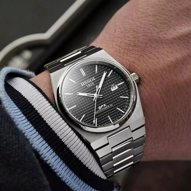 Men's Quartz Watch with Stainless Steel Mesh Strap - Waterproof Casual Business Wristwatch