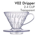 V Shape Plastic Pour Over Coffee Dripper - Cone Coffee Filter Funnel