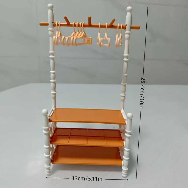 Miniature Doll House Wardrobe Set for Collectors & Scene Decor