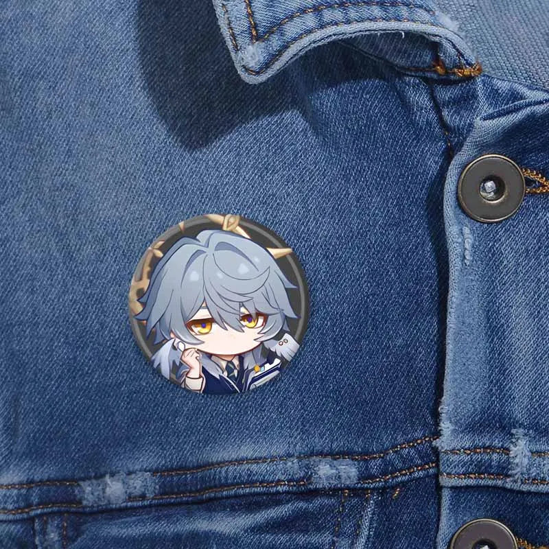Honkai Star Rail Brooch Pin Set - Cute Cartoon Badge Accessories for Clothes & Backpack