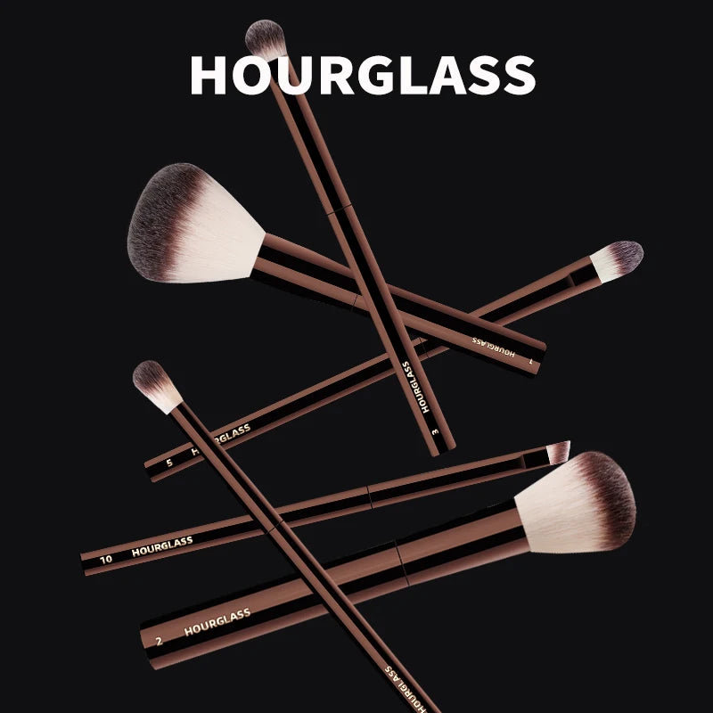 Double Head Powder Makeup Brush No.18 Veil Face Powder Brush Synthetic Fiber