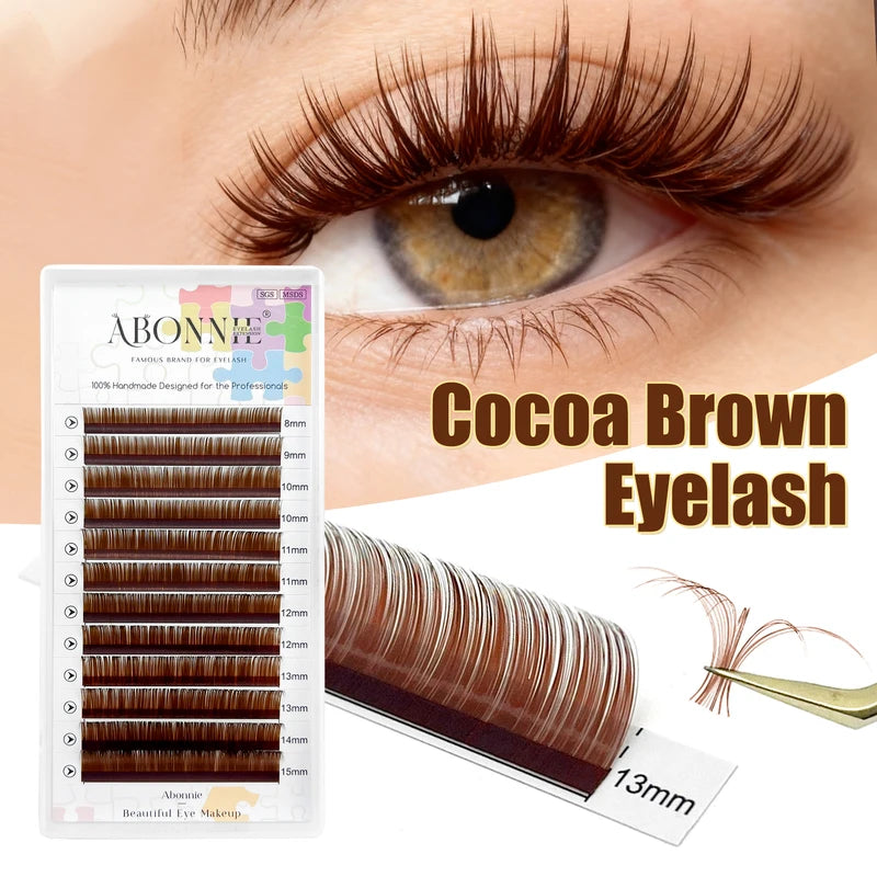 False Eyelashes 0.03 CC Curl Brown Volume Lashes for Natural Look