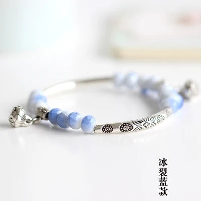Handmade Ceramic Bracelet for Women and Girls, Retro Fashion Jewelry, Wholesale Gift
