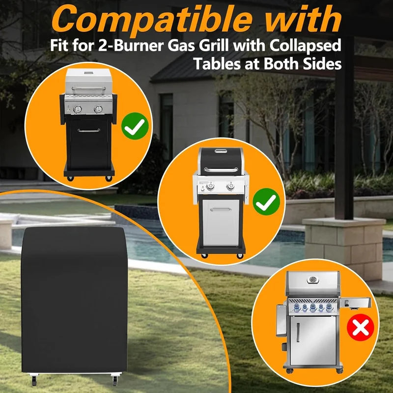 32 Inch Waterproof Gas Grill Cover for Outdoor BBQ - Weather & UV Resistant
