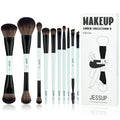 Jessup Makeup Brush Set 2/3/6/10PCS Double Sided Foundation Contour Blush Eyeshadow Cruelty-Free