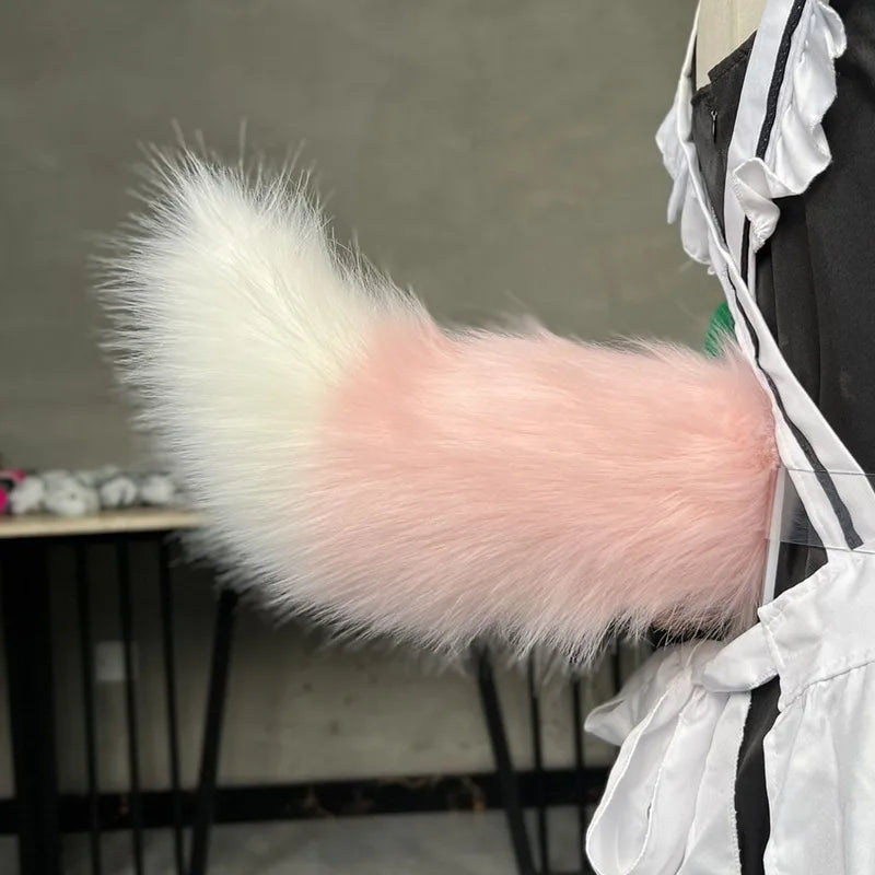 Furry Animal Tail Costume Accessory - Moving Shake Tail for Cosplay & Halloween